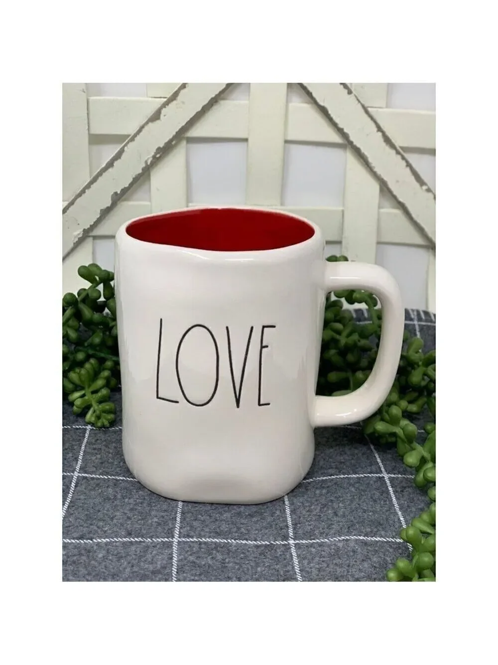 Rae Dunn LOVE Mug Cup Large Kitchen Ceramic New Valentine Gift Red White Gift
